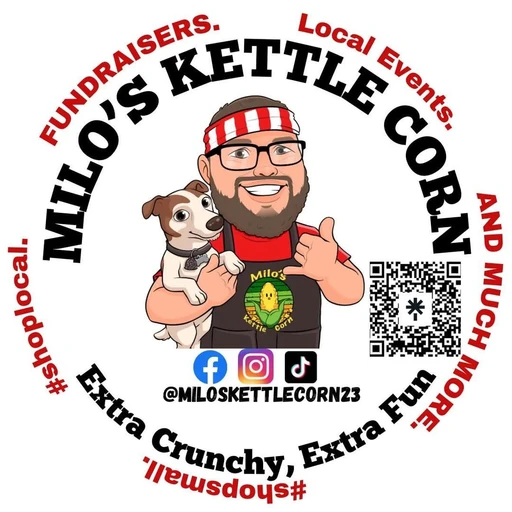 Milo's Kettle Corn logo, with Milo